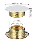 Slick Fit Galvanized Steel Recessed Fire Sprinkler Cover Plates 4 Pack 3.34 in white trim ring for ceiling installation.