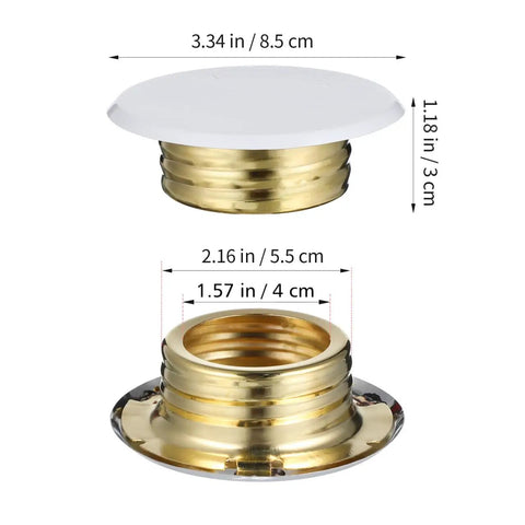 Premium Heavy Duty Galvanized Fire Sprinkler Cover Plates 4 Pack Slick Concealed Ceiling Trim Rings side view dimensions