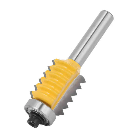Solid Wave Type 8-Shank Woodworking Cutter Rail And Stile Router Bit With Carbide Milling Knives For Chipless Cutting Plus Anti Reverse Design In Durable Build For Smooth Pro Edges