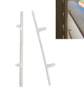 No Hassle Shutter Vane Repair Slider And Tilt Bar Connector Kit For Vinyl Plantation Shutters Slides Right In For 3.25 Inch Center Spacing 30 Piece Reconnect Pack showing clear plastic strips for shutter blades.