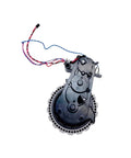 Left-right wheel assembly for Ecovacs Deebot Omni Turbo vacuum; black plastic housing with red and blue wiring harness