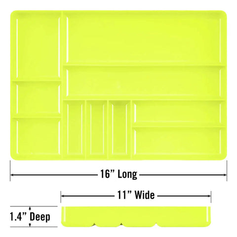 10 Compartment Drawer Organizer Tough As Nails Heavy Duty Stackable Tray For Garage Tool Organization, dimensions 16x11x1.4 inches
