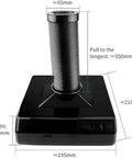Straight Up Slick Mini Solder Fume Extractor With Adjustable Telescopic Arm And Integrated Led Light dimensions and design view.