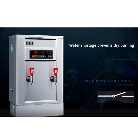 Pro Workhorse Commercial Electric Water Heater 120 Liter Step Heating Tank with digital interface and dual water taps.
