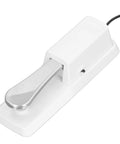 Universal Keyboard Sustain Pedal With 1/4 Inch Input Plug And Anti Slip Rubber Bottom, Super Responsive Piano Foot Pedal, white