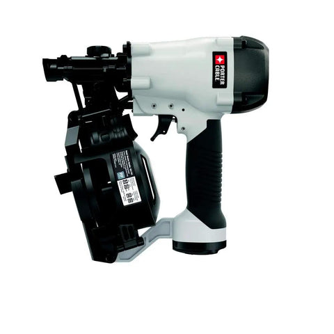 Side view of RN175C 15-Degree Pneumatic Coil Roofing Nailer For Quick Roofing Installations And Durable Construction Projects Air Powered Roofing Nail Gun With Coil-Fed Design And Lightweight Workhorse Performance