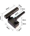 Heavy Duty Woodwork T Slot Miter Chute Limiter With Quick Handle For Standard TTrack DIY Manual Tool. Compact steel design with precise measurements.