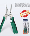 Premium Ergonomic Wire Stripper With Padded Grip For Clean Insulation Removal On Multi Size Cables, featuring stainless steel blade and TPR handle.