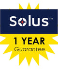 Solus 1 Year Guarantee badge in yellow and blue with a star symbol