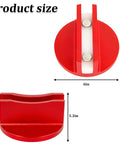 Red Magnetic Car Jack Pad Aluminum Slotted Magnet Pinch Weld Frame Rail Adapter, 6in diameter, 1.3in depth, universal fit.