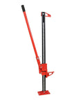 60 Inch Ratcheting Off Road Utility Jack 3 Ton 6600 Lb Heavy Duty Floor Bumper Lift For Tractor Truck SUV ATV UTV Vehicles Red