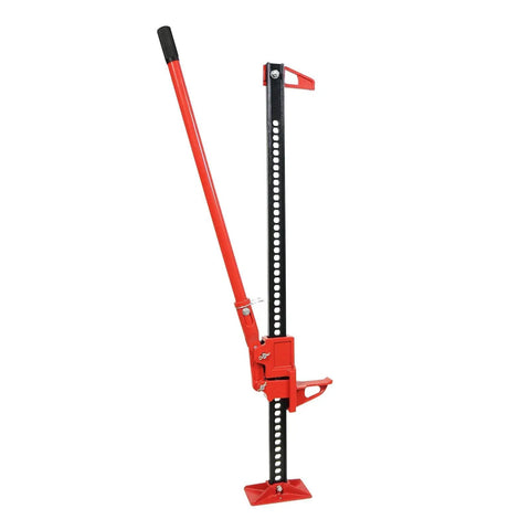 60 Inch Ratcheting Off Road Utility Jack 3 Ton 6600 Lb Heavy Duty Floor Bumper Lift For Tractor Truck SUV ATV UTV Vehicles Red