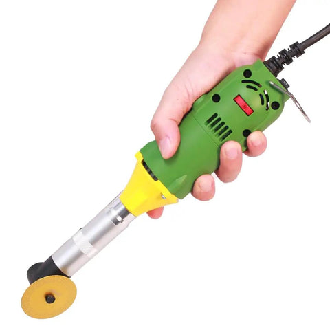 Kickass 350W Electric Die Grinder Sander And Polisher With Six Variable Speeds Up To 15000 RPM Smooth Operator held in hand for contour grinding.