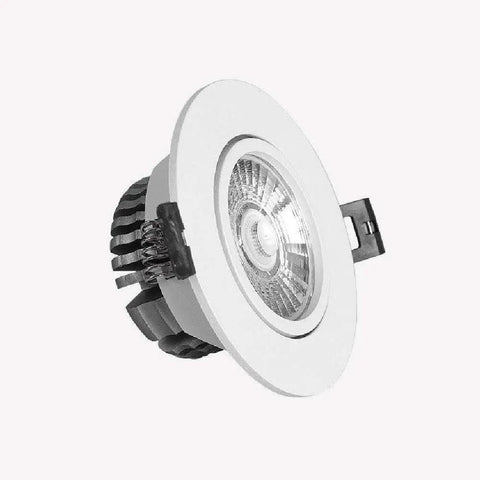 WKNHHL Recessed Lighting Housing Trim Kits 3W Round Metal Commercial Downlight close-up view, integrated spotlight for ceilings.