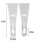 Super Tough Petg Drawer Guide Mounting Brackets For Kitchen Cabinets And Vanities Quick Slide Suspension Hardware Two Piece Set showing left and right parts with dimensions.