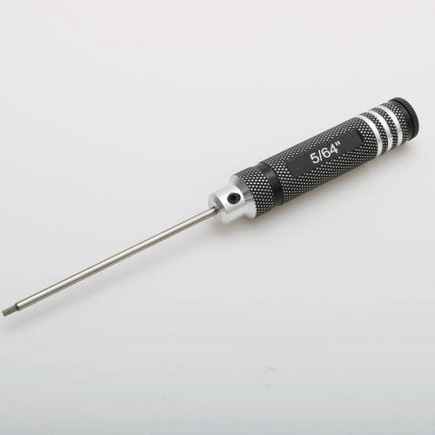 5/64" hex key from Four Piece Hex Key Screwdriver Set With Straight Handle Allen Wrenches For Hobby RC Drones And Model Aircraft Maintenance Handy Pro Grade Durable Steel Precision Tools For Tiny Fasteners.