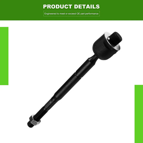 Beefed Up Front Suspension Kit With Inner And Outer Tie Rod Ends For Toyota 4Runner FJ Cruiser And Lexus GX470 2003-2009 Heavy Duty Steering Upgrade To Eliminate Play And Noise, black inner tie rod end