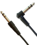 Dual Trigger Cable Replacement For Roland Electronic Drums 4 Ft Length with right-angle and straight 1/4 inch TRS connectors.