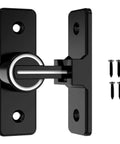 90 Degree Heavy Duty Barn Door Latch Lock For Cabinets Sliding Doors And Barn Doors Zinc Alloy With Matte Black Finish