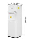 Hot And Cold Water Cooler Dispenser For 5 Gallon Bottle With Top Loading Design No Mess No Fuss Double Storage Cabinet