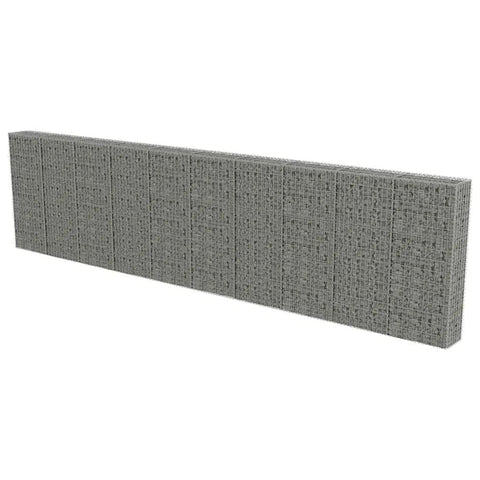 Heavy Duty Galvanized Gabion Wall Basket 236 X 11.8 X 59 Inch tough as nails welded steel cage for outdoor landscaping.