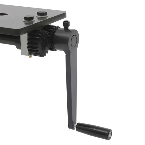 Side view of 12 Inch Gear Drive Bead Roller Kit With 6 Changeable Dies for sheet metal, showing manual crank handle detail.