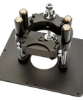 Solid Black Router Table With Precision Height Lift Slick Woodworking Station features a sturdy adjustable lift and reinforced base.