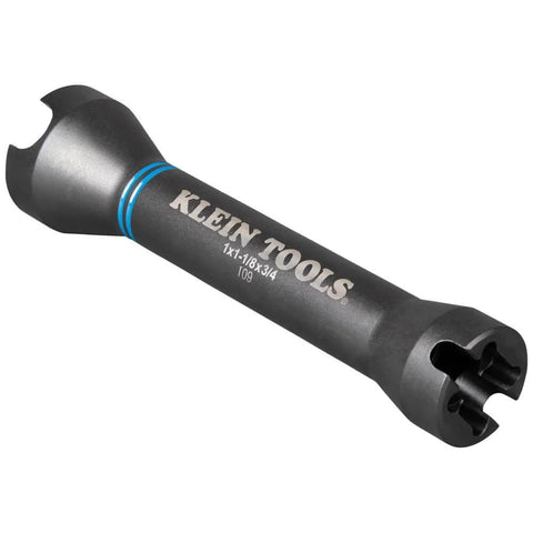 Black 5-In-1 Impact Socket Kit Heavy-Duty With 3/4 Inch 1 Inch And 1-1/8 Inch Square Sockets, featuring blue alignment slots.