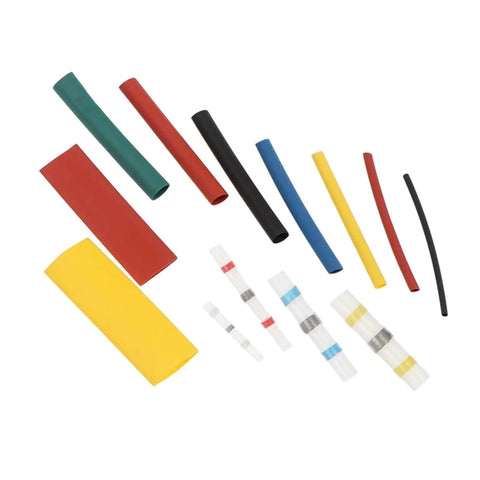 Fresh Pack Of 50 Solder Seal Wire Connectors Plus 13 Heat Shrink Tubes For Insulated Marine Electrical Butt Terminals That Keep Your Cords Dry And Secure Like A Boss. Colorful heat shrink tubes and solder seal connectors set