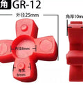 Vibe Damp Jaw Elastomer Kit For Flexible Coupling Buffer Five Piece GR10 GR12 GR14 Elements, Noise Reduction, 25x8x10mm, Red GR-12