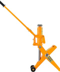 Heavy Duty Hydraulic Forklift Jack With Removable Handle, 8800 Lb Capacity, Lifts Up To 16 Inches, Rugged Steel Construction, side view