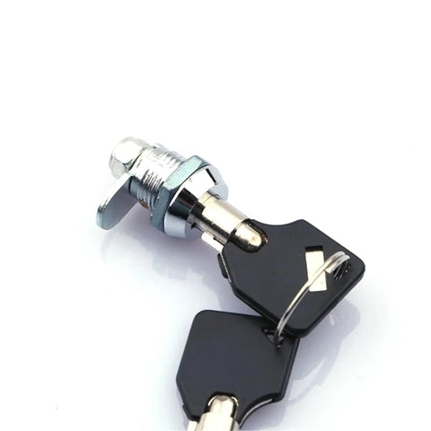 Mini Cabinet Lock With Tubular Cam Mechanism, Rugged Zinc Alloy Latch, keys attached, compact design for small cabinets