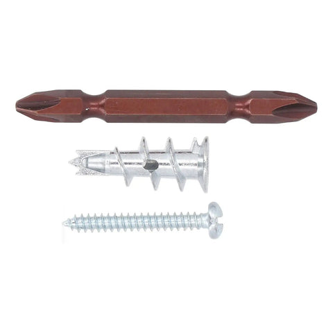 Heavy Duty Hollow Metal Wall Anchors And Screws Kit With Self Drilling Drywall Anchors In Zinc Alloy, No Predrilling Needed For 3/8 To 5/8 Inch, DIY Friendly Mounting For Shelves, Mirrors, And Artwork In Home Or Office, self-drilling anchor, screw
