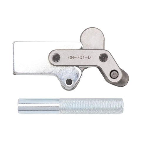 Top view of Beefy Heavy Duty Bench Clamp With Table Mount Locking System Delivers 1102Lb Clamping Force in high carbon steel.