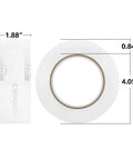 Crystal Clear Packing Tape Set, Heavy Duty BOPP With Water Based Adhesive, 1.88 Inch By 109 Yards, Six Pack dimensions shown