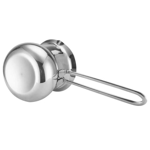 Turkish Coffee Pot Water Kettle With Long Handle For Easy Pouring And No Spill Comfortable Grip Stainless Steel Melting Pot Butter Warmer