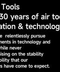 Forza Tools brand statement highlighting 30 years of air tool innovation and technology.