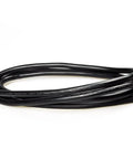 Coiled 6-Foot 18 Gauge 3 Prong Heavy Duty Replacement Power Cord Cable With NEMA 5-15P US Plug, black, open wiring side view.