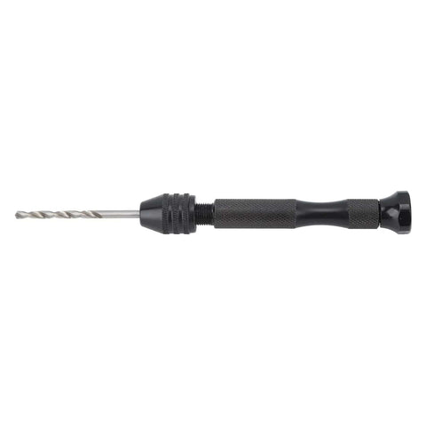 57 Piece Hand Drill Kit With Adjustable Bit Holder And Notched Grip tool showing side view