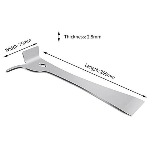3-Piece Pro-Grade Hive Scraper Tools Set With J-Hook, Polished Stainless Steel Beekeeping Gear For Hive Cleanup And Frame Cleaning