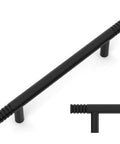 Matte Black Solid Cabinet Pulls 5 Inch 128mm Hole Centers Pack Of 10 Kitchen Handles Hardware ZH0070