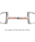 Stainless Steel Dee Bit Snaffle Horse Bit With Copper Rollers French Link Eggbutt 5 Inch Mouth
