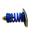 Rock Solid Open Spring Vibration Isolator 660 Lb Capacity One Inch Purple Deflection with Thick Ribbed Rubber Pad side view