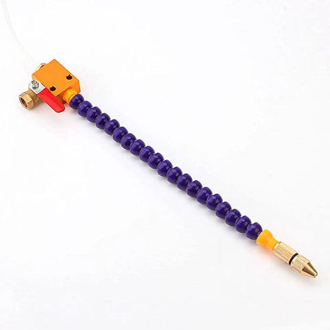 Hella Efficient Coolant Sprayer Mist System For Engraving And Machining Tools With 8mm Air Pipe Compatible Lubrication Nozzle shown from side on white background.