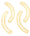4 of 8Pcs Gold Curved Antique Lid Support Hinges with decorative hardware design