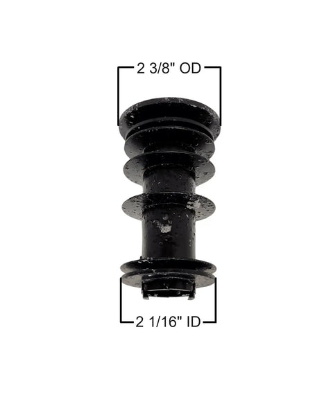 Replacement Plastic Seat Post Bushing For Kitchen Dining And Outdoor Swivel Chairs Two And Three Eighths Inch Outside Diameter And Two And One Sixteenths Inch Inside Diameter black plastic insert