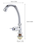 ibasenice Plastic Kitchen Water Faucet, Vertical Sink Tap with 2cm Base, polished chrome finish and adjustable handle.
