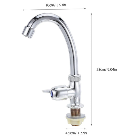 ibasenice Plastic Kitchen Water Faucet, Vertical Sink Tap with 2cm Base, polished chrome finish and adjustable handle.