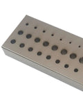 36 Hole Riveting Stake Tool For Watchmakers With Heavy Duty Metal Plate showing multiple hole sizes for precise work