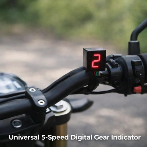 Motorcycle Gear Position Indicator With LED Display And Clutch Lever Sensor 5 Speed Digital Gear Indicator for 5-speed bikes